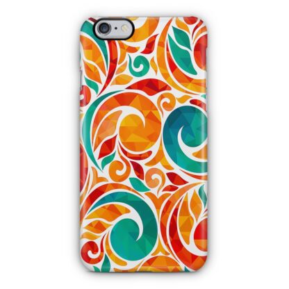 Abstarct Swirl Bloom Orange Flower iPhone 6 / 6S / 6 Plus / 6S Plus 3D Case