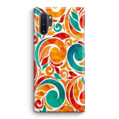 Abstarct Swirl Bloom Orange Flower Samsung Galaxy Note 10 / Note 10 Plus 3D Case