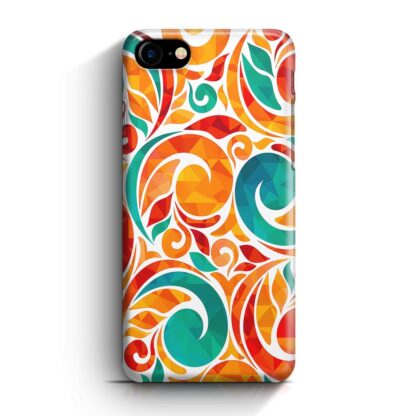 Abstarct Swirl Bloom Orange Flower iPhone 7 / 8 / SE 2020 / SE 2022 3D Case