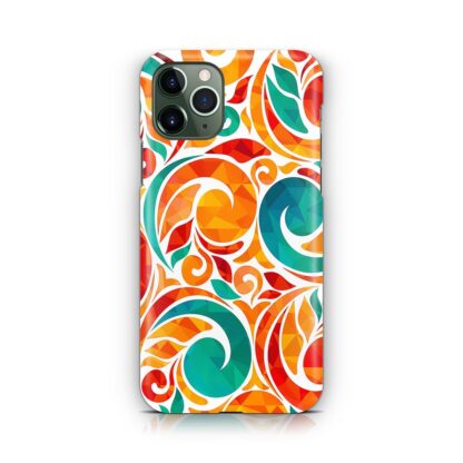 Abstarct Swirl Bloom Orange Flower iPhone 11 / 11 Pro / 11 Pro Max 3D Case