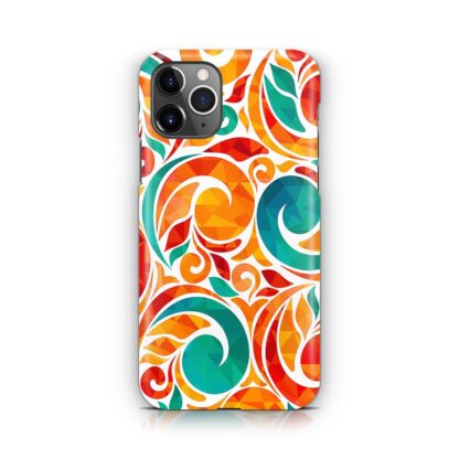 Abstarct Swirl Bloom Orange Flower iPhone 14 / 14 Plus / 14 Pro / 14 Pro Max 3D Case