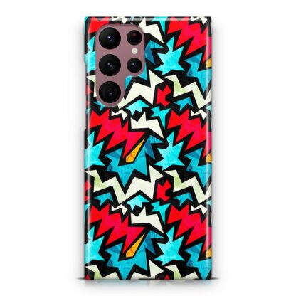 Graffiti Zig Zag Pattern Samsung Galaxy S22 / S22 Plus / S22 Ultra 3D Case