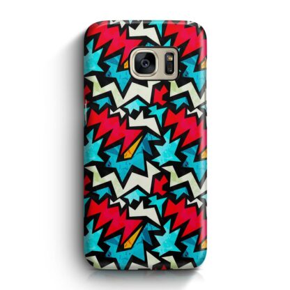 Graffiti Zig Zag Pattern Samsung Galaxy S7 / S7 Edge 3D Case