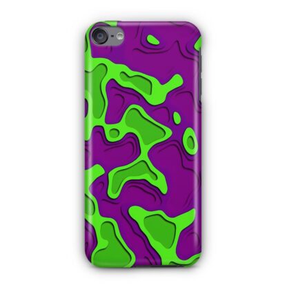 Green Purple Liquid Cover iPod Touch 6 / 7 3D Case
