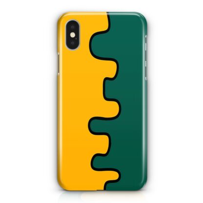Orange Green Split Slime iPhone X / XR / XS / XS Max 3D Case