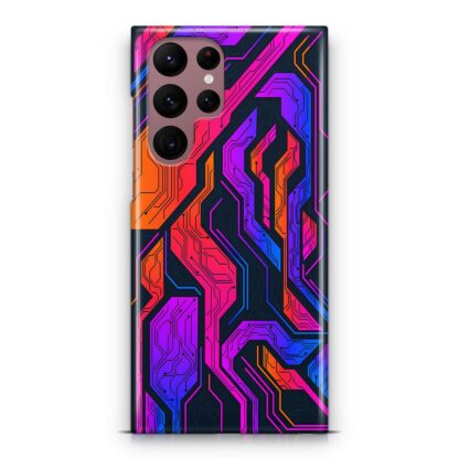 Tech Circuit Color Pattern Samsung Galaxy S22 / S22 Plus / S22 Ultra 3D Case