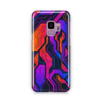 Tech Circuit Color Pattern Samsung Galaxy S9 / S9 Plus 3D Case