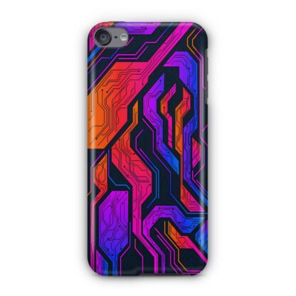 Tech Circuit Color Pattern iPod Touch 6 / 7 3D Case